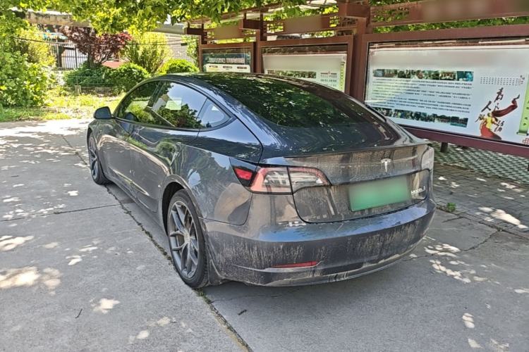 Used Tesla Model 3 2021 Performance High-Performance All-Wheel-Drive Version Rear Left 45 Deg