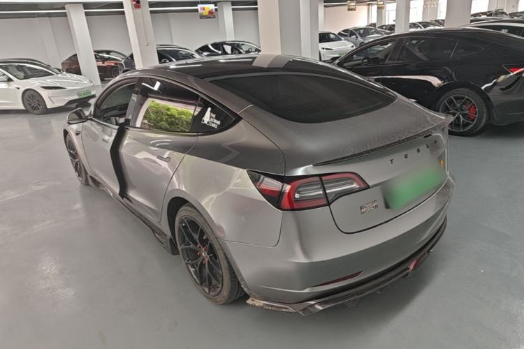 Used Tesla Model 3 2021 Performance High-Performance All-Wheel-Drive Version Rear Left 45 Deg