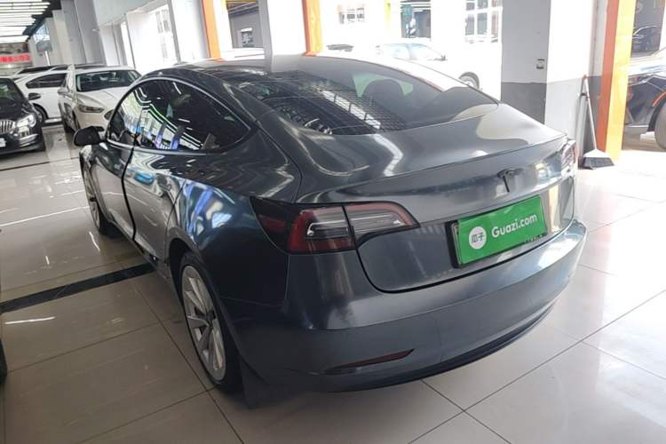 Used Tesla Model 3 2021 Standard Range Rear-Drive Upgraded Version Rear Left 45 Deg
