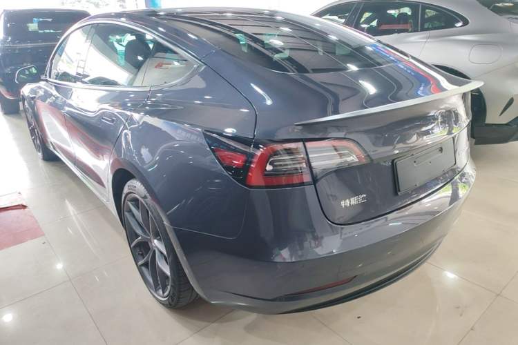 Used Tesla Model 3 2021 Performance High-Performance All-Wheel-Drive Version Rear Left 45 Deg
