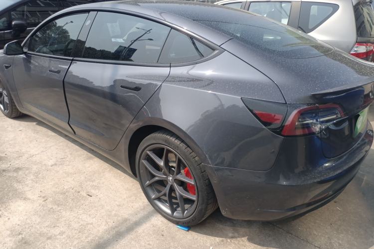 Used Tesla Model 3 2021 Performance High-Performance All-Wheel-Drive Version Rear Left 45 Deg