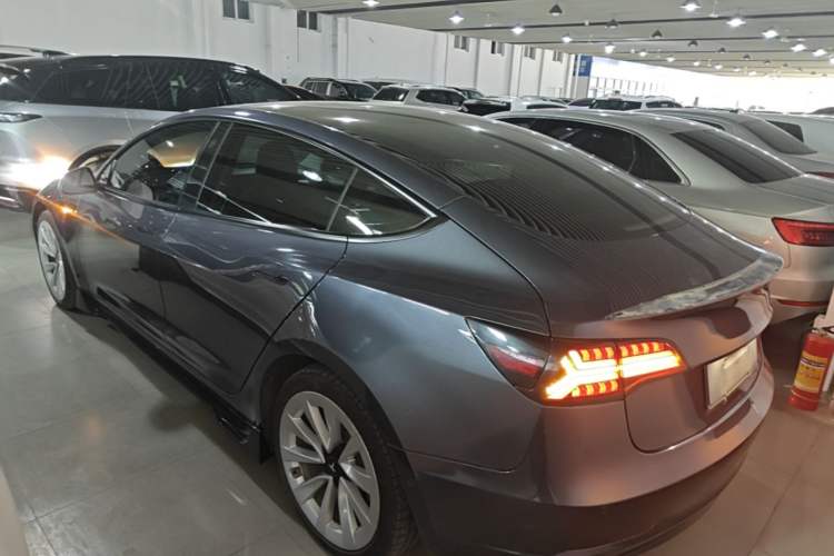 Used Tesla Model 3 2021 Revised Version Standard Range Rear-Wheel Drive Upgraded Edition 3D1 Rear Left 45 Deg