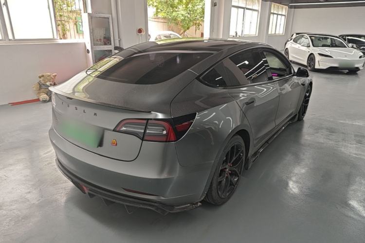 Used Tesla Model 3 2021 Performance High-Performance All-Wheel-Drive Version Rear Right 45 Deg