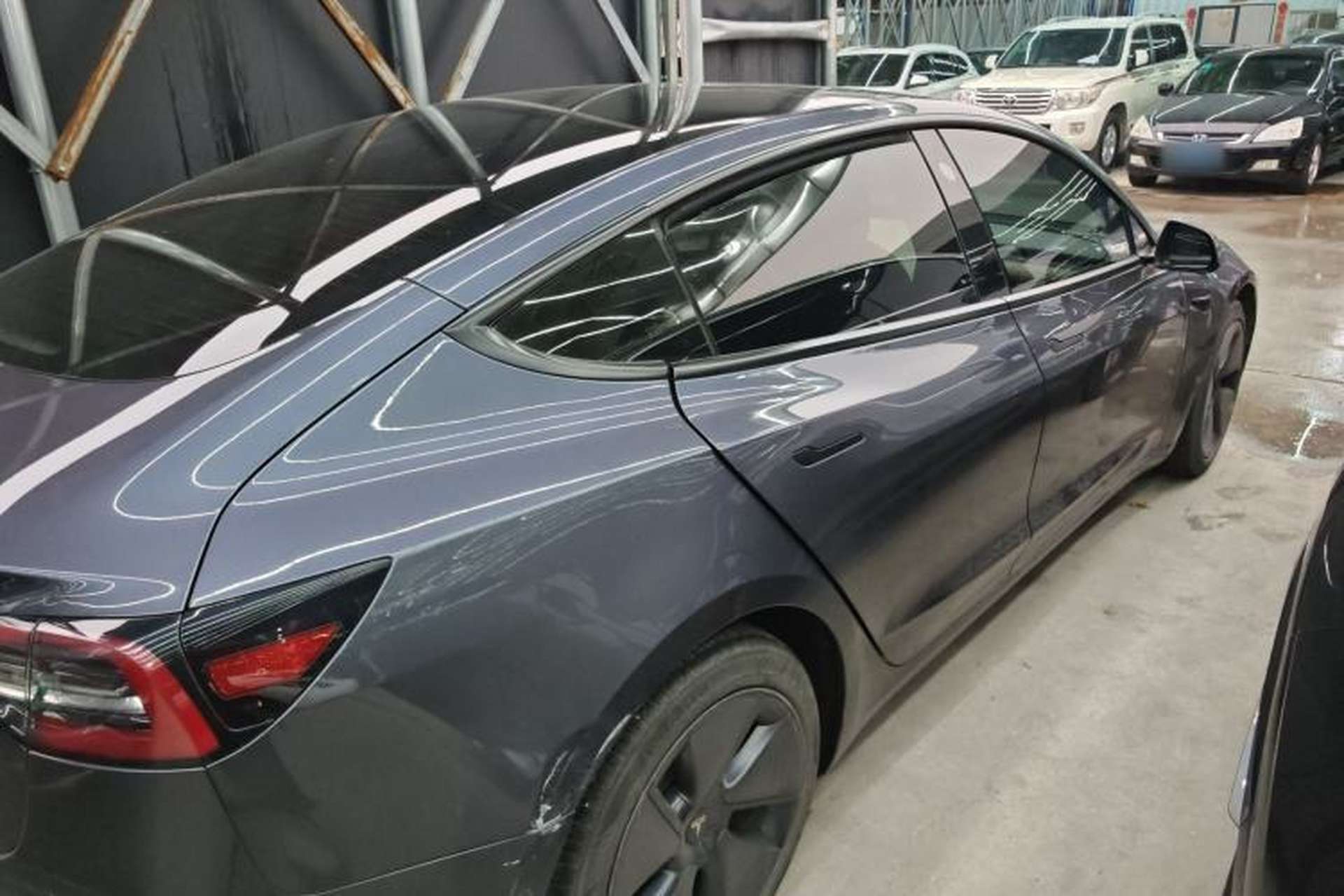 Used Tesla Model 3 2021 Standard Range Rear-Wheel Drive Upgraded Version 3D6 Rear Right 45 Deg