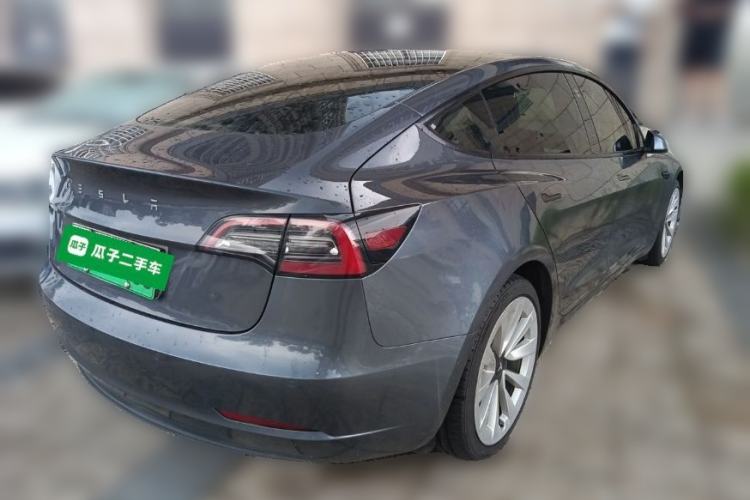 Used Tesla Model 3 2021 Standard Range Rear-Drive Upgraded Version Rear Right 45 Deg