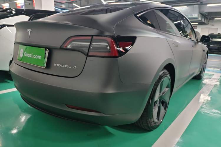 Used Tesla Model 3 2021 Standard Range Rear-Drive Upgraded Version Rear Right 45 Deg