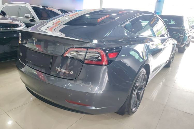 Used Tesla Model 3 2021 Performance High-Performance All-Wheel-Drive Version Rear Right 45 Deg