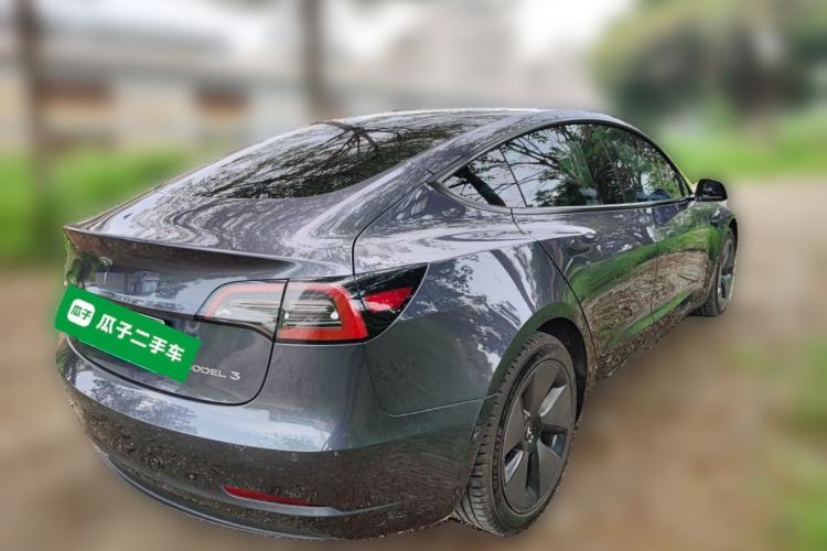 Used Tesla Model 3 2021 Standard Range Rear-Drive Upgraded Version Rear Right 45 Deg