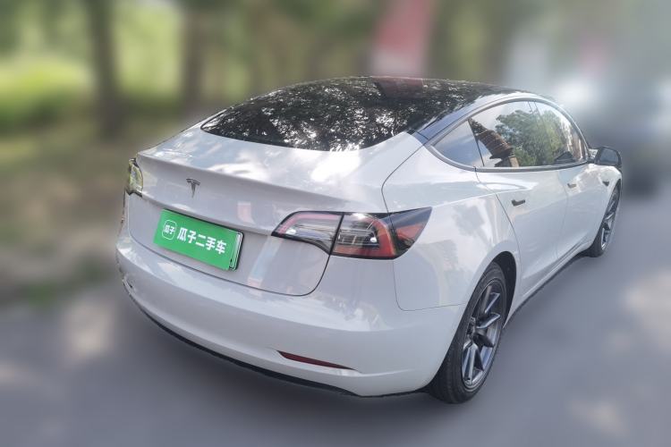 Used Tesla Model 3 2021 Standard Range Rear-Drive Upgraded Version Rear Right 45 Deg