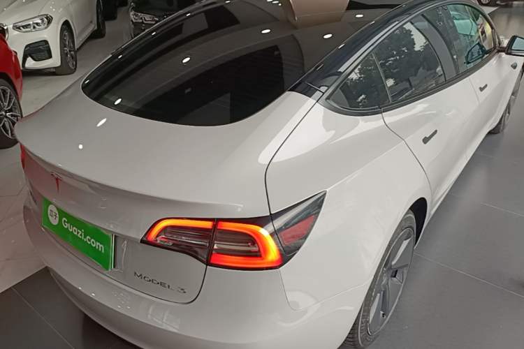 Used Tesla Model 3 2021 Standard Range Rear-Wheel Drive Upgraded Version 3D6 Rear Right 45 Deg
