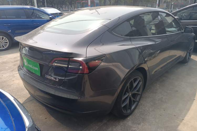 Used Tesla Model 3 2021 Performance High-Performance All-Wheel-Drive Version Rear Right 45 Deg