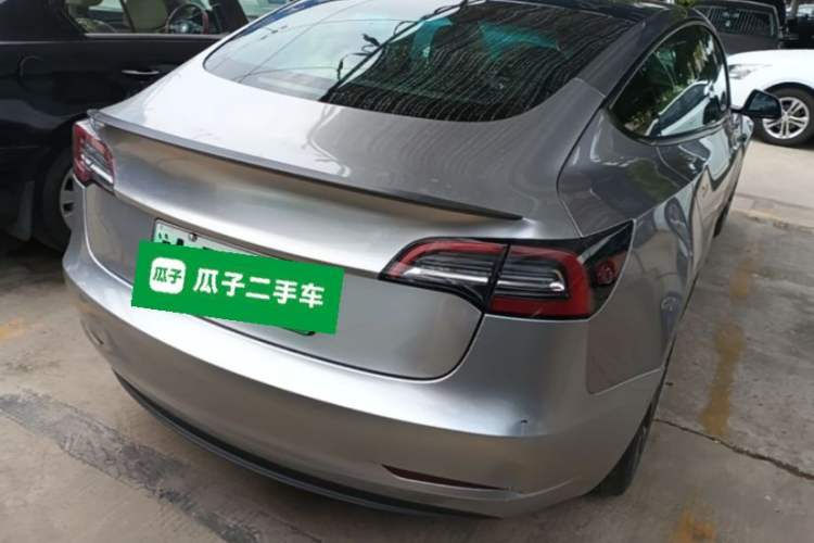Used Tesla Model 3 2021 Performance High-Performance All-Wheel-Drive Version Rear Right 45 Deg