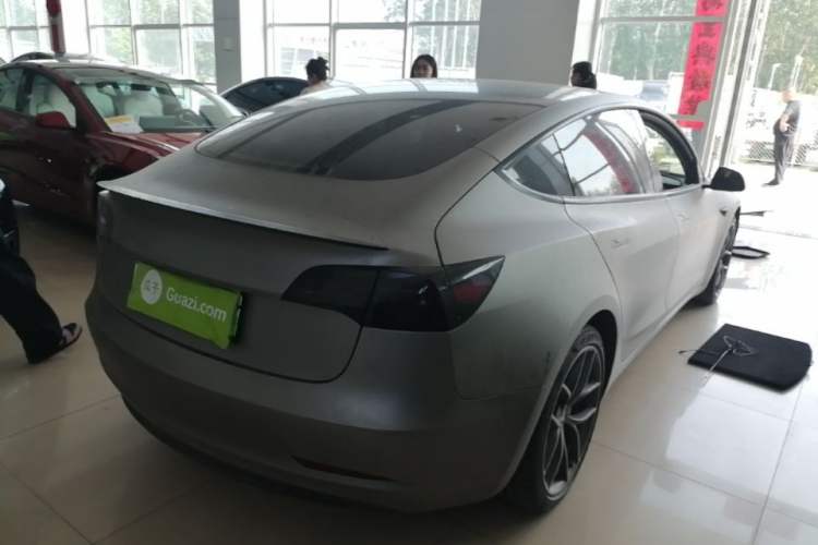 Used Tesla Model 3 2021 Performance High-Performance All-Wheel-Drive Version 3D6 Rear Right 45 Deg