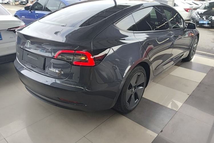 Used Tesla Model 3 2021 Standard Range Rear-Drive Upgraded Version Rear Right 45 Deg