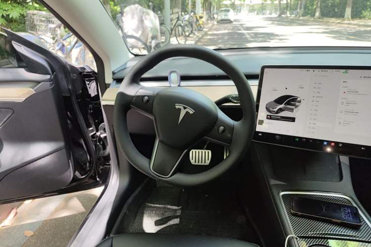 Used Tesla Model 3 2021 Revised Version II – Performance High-Performance All-Wheel-Drive Edition Steering Wheel