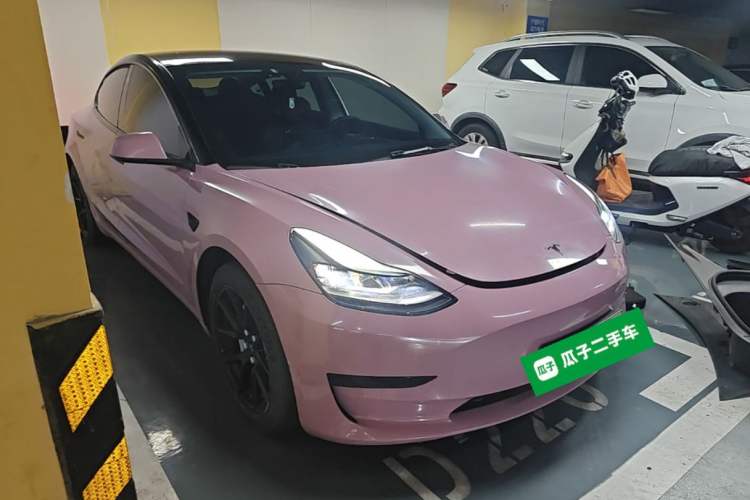 Used Tesla Model 3 2021 Revised Version Standard Range Rear-Wheel Drive Upgraded Edition 3D1 Front Right 45 Deg