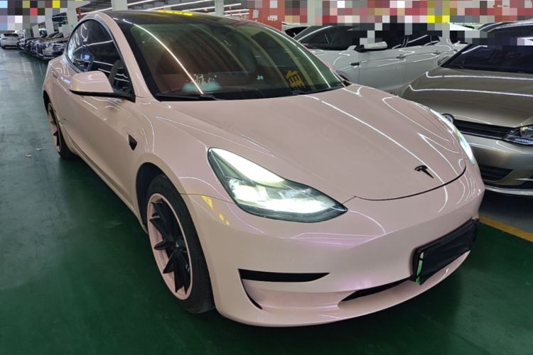 Used Tesla Model 3 2021 Standard Range Rear-Drive Upgraded Version Front Right 45 Deg