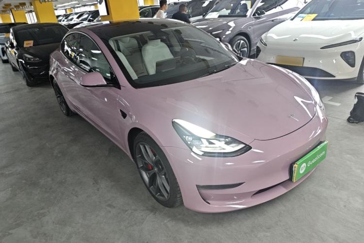 Used Tesla Model 3 2021 Revised Performance Version with All-Wheel Drive 3D1 Front Right 45 Deg