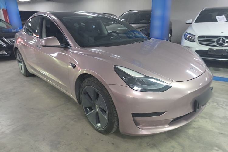 Used Tesla Model 3 2021 Standard Range Rear-Drive Upgraded Version Front Right 45 Deg