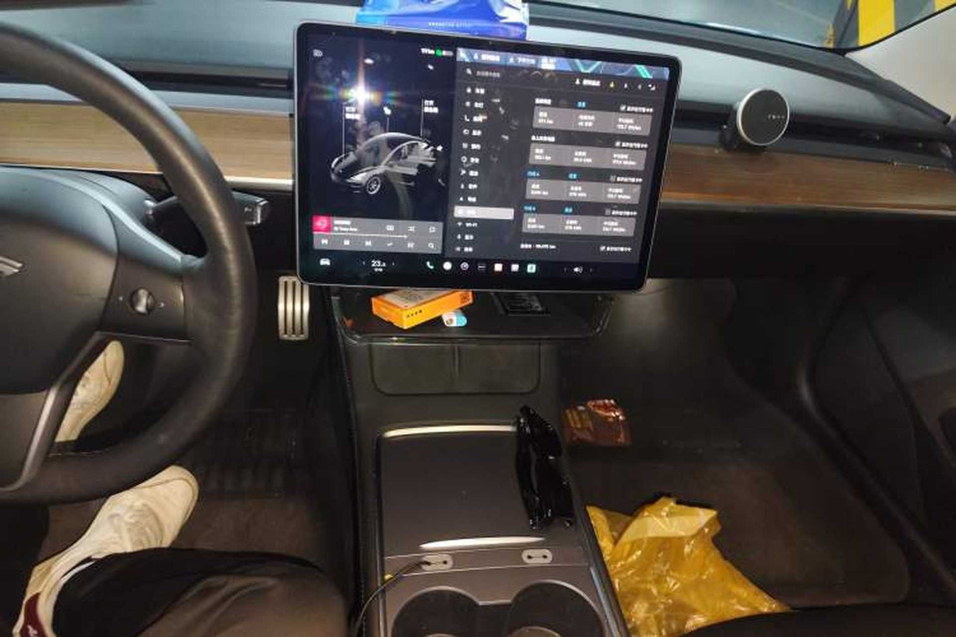 Used Tesla Model 3 2021 Performance High-Performance All-Wheel-Drive Version Audio And AC Panel