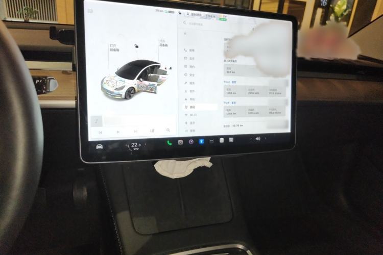 Used Tesla Model 3 2021 Standard Range Rear-Drive Upgraded Version Audio And AC Panel