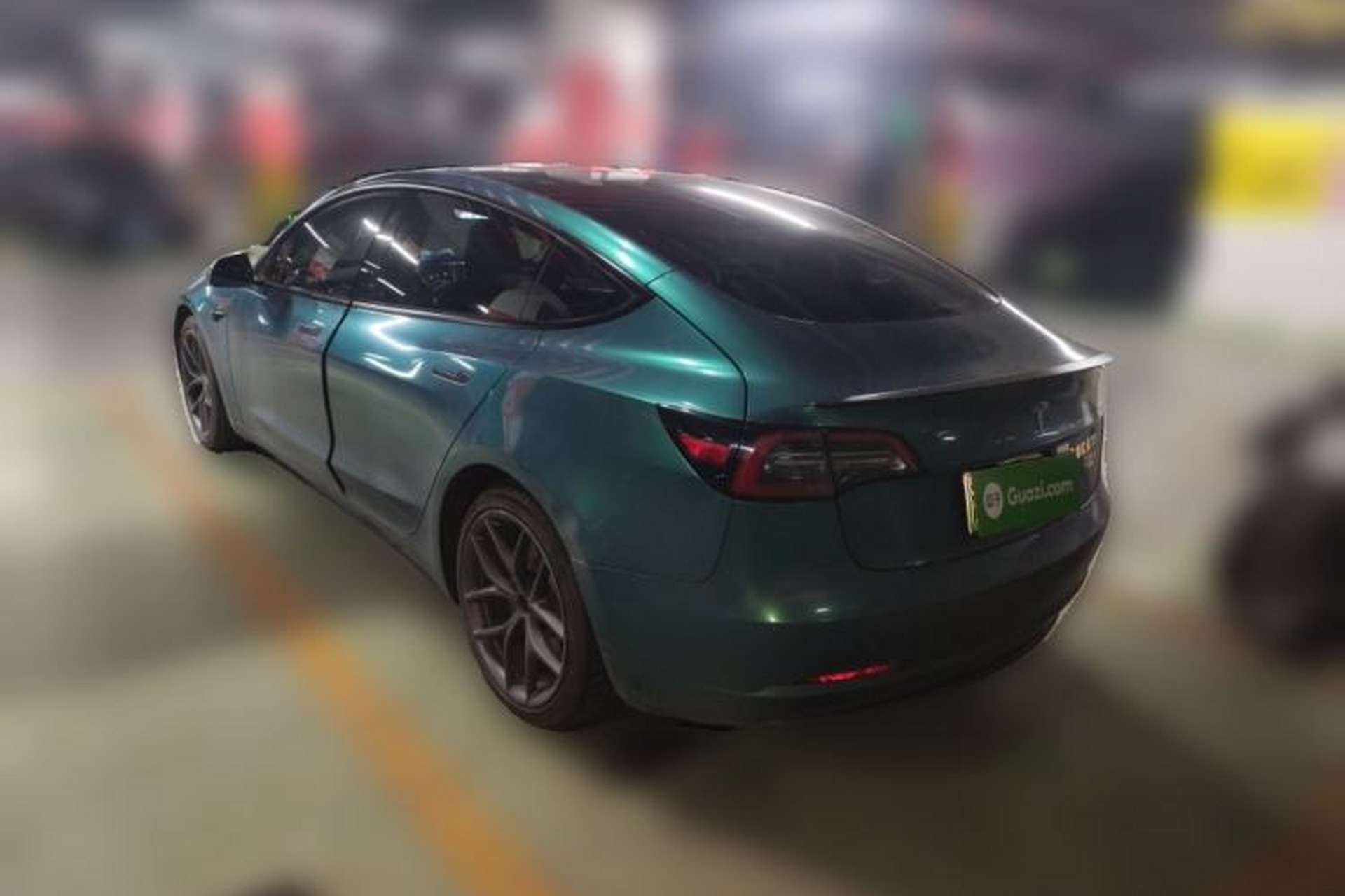 Used Tesla Model 3 2021 Performance High-Performance All-Wheel-Drive Version Rear Left 45 Deg