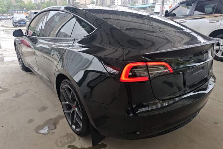 Used Tesla Model 3 2021 Performance High-Performance All-Wheel-Drive Version Rear Left 45 Deg