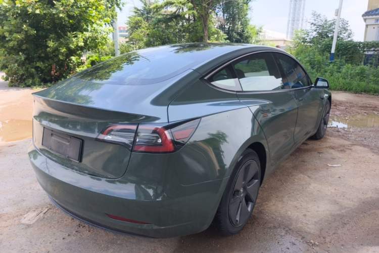 Used Tesla Model 3 2021 Standard Range Rear-Drive Upgraded Version Rear Right 45 Deg