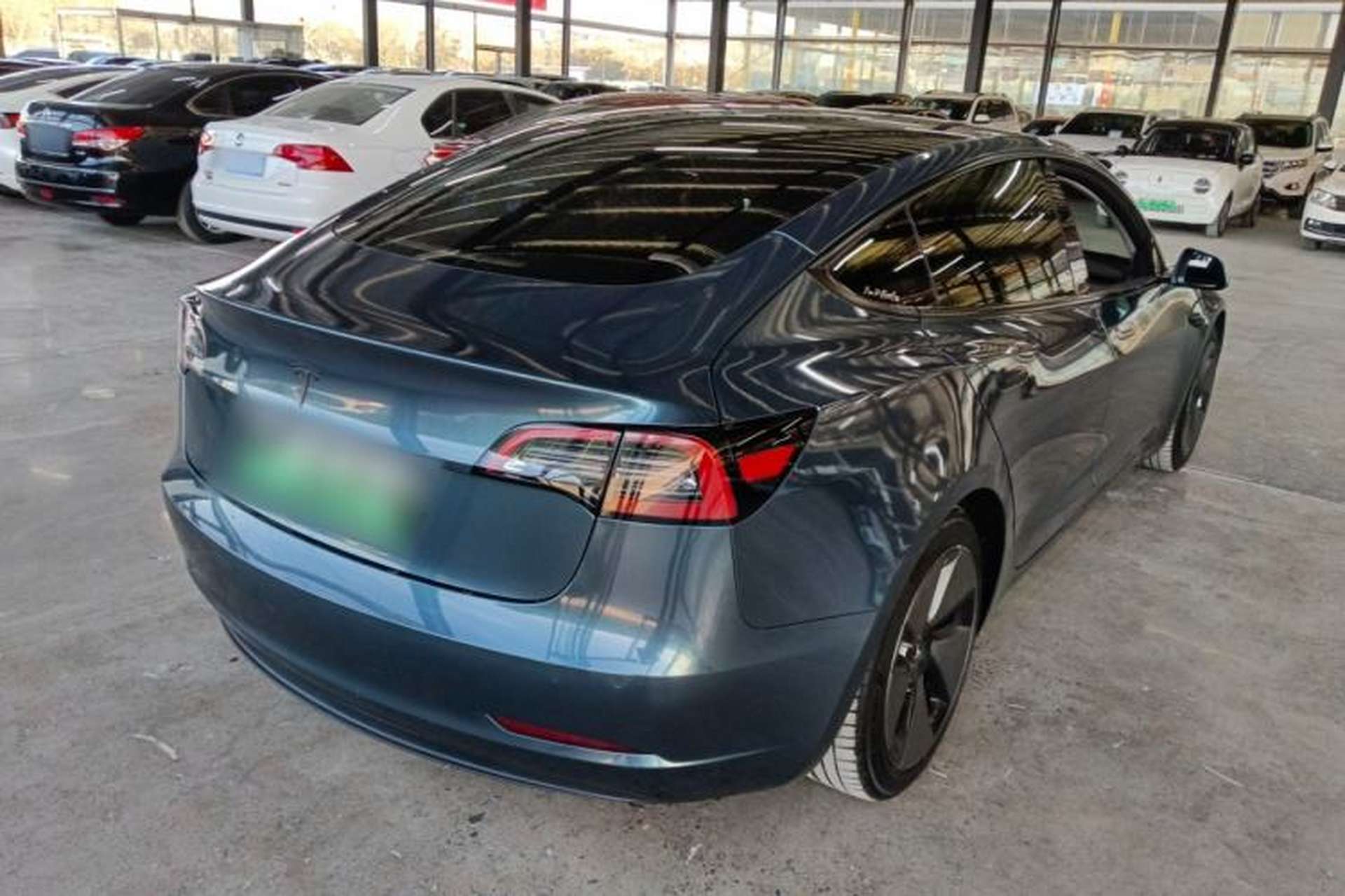 Used Tesla Model 3 2021 Standard Range Rear-Drive Upgraded Version Rear Right 45 Deg