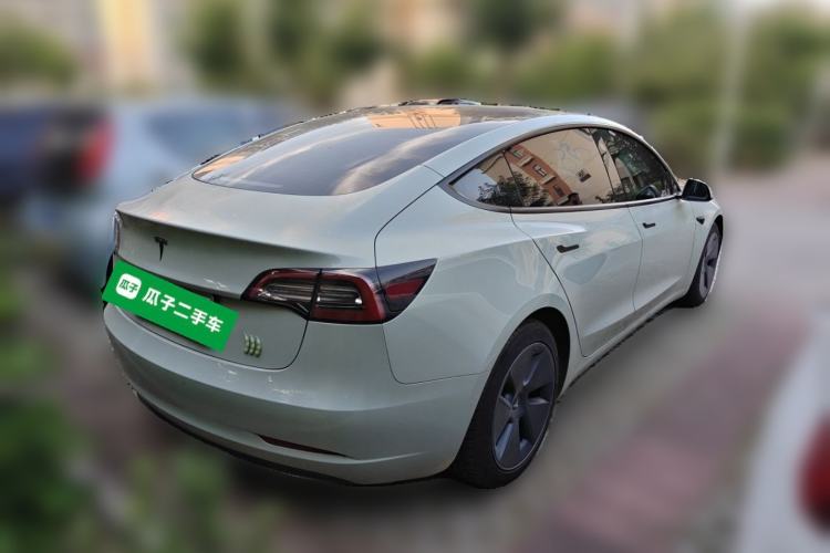 Used Tesla Model 3 2021 Revised Version Standard Range Rear-Wheel Drive Upgraded Edition 3D1 Rear Right 45 Deg