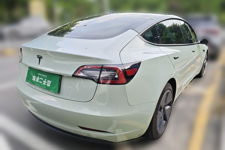 Used Tesla Model 3 2021 Standard Range Rear-Drive Upgraded Version Rear Right 45 Deg
