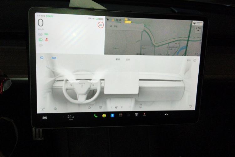 Used Tesla Model 3 2021 Performance High-Performance All-Wheel-Drive Version Audio And AC Panel