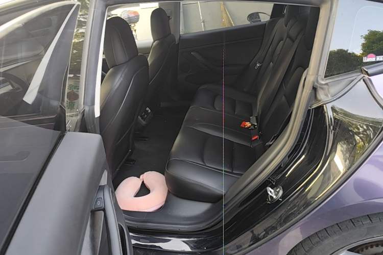 Used Tesla Model 3 2021 Revised Version II – Performance High-Performance All-Wheel-Drive Edition Left Rear Seat