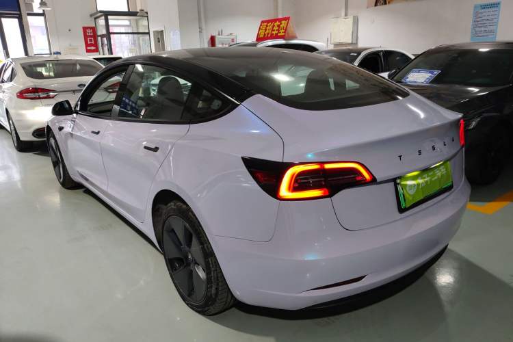Used Tesla Model 3 2021 Standard Range Rear-Wheel Drive Upgraded Version 3D6 Rear Left 45 Deg