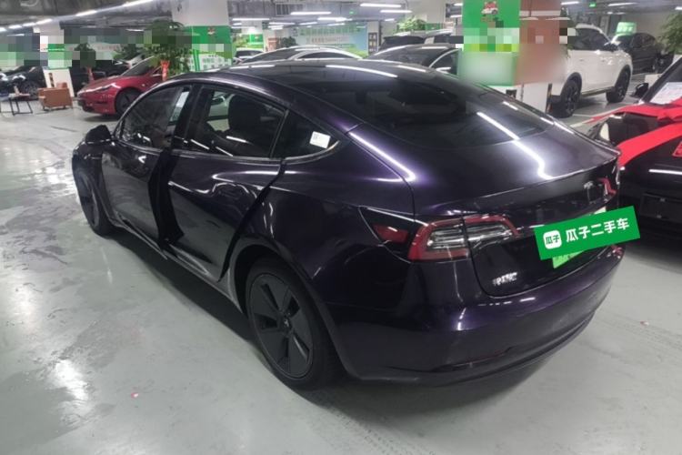 Used Tesla Model 3 2021 Standard Range Rear-Drive Upgraded Version Rear Left 45 Deg