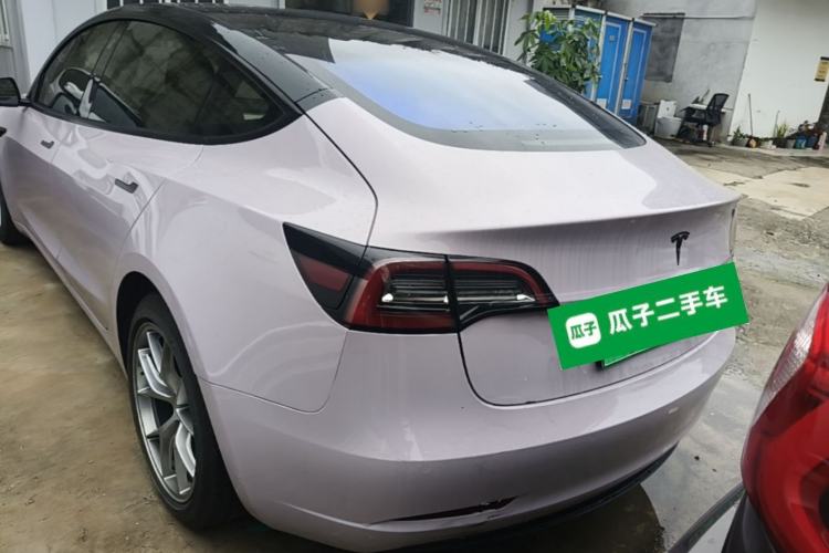 Used Tesla Model 3 2021 Standard Range Rear-Drive Upgraded Version Rear Left 45 Deg