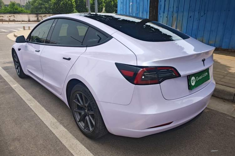 Used Tesla Model 3 2021 Standard Range Rear-Wheel Drive Upgraded Version 3D6 Rear Left 45 Deg