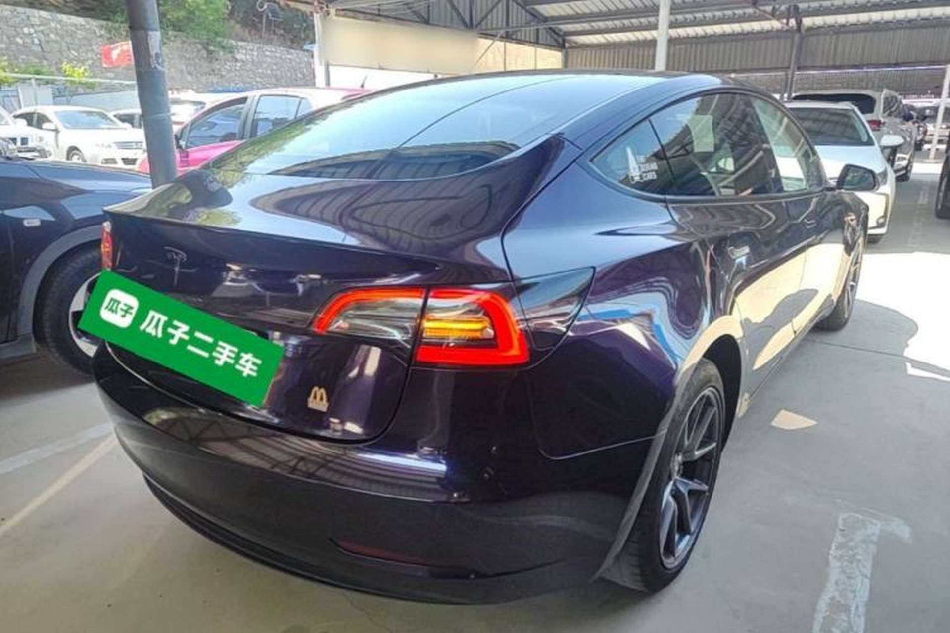 Used Tesla Model 3 2021 Standard Range Rear-Drive Upgraded Version Rear Right 45 Deg
