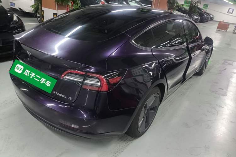 Used Tesla Model 3 2021 Standard Range Rear-Drive Upgraded Version Rear Right 45 Deg