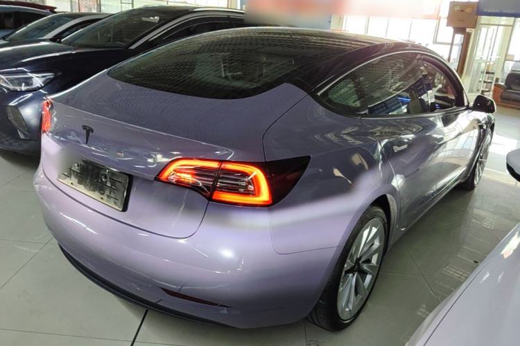 Used Tesla Model 3 2021 Standard Range Rear-Drive Upgraded Version Rear Right 45 Deg