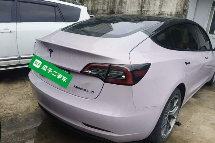 Used Tesla Model 3 2021 Standard Range Rear-Drive Upgraded Version Rear Right 45 Deg