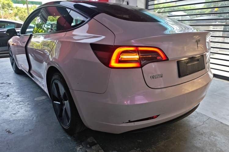 Used Tesla Model 3 2021 Standard Range Rear-Drive Upgraded Version Rear Left 45 Deg