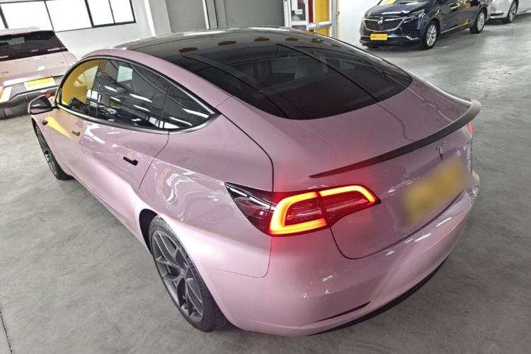 Used Tesla Model 3 2021 Revised Performance Version with All-Wheel Drive 3D1 Rear Left 45 Deg