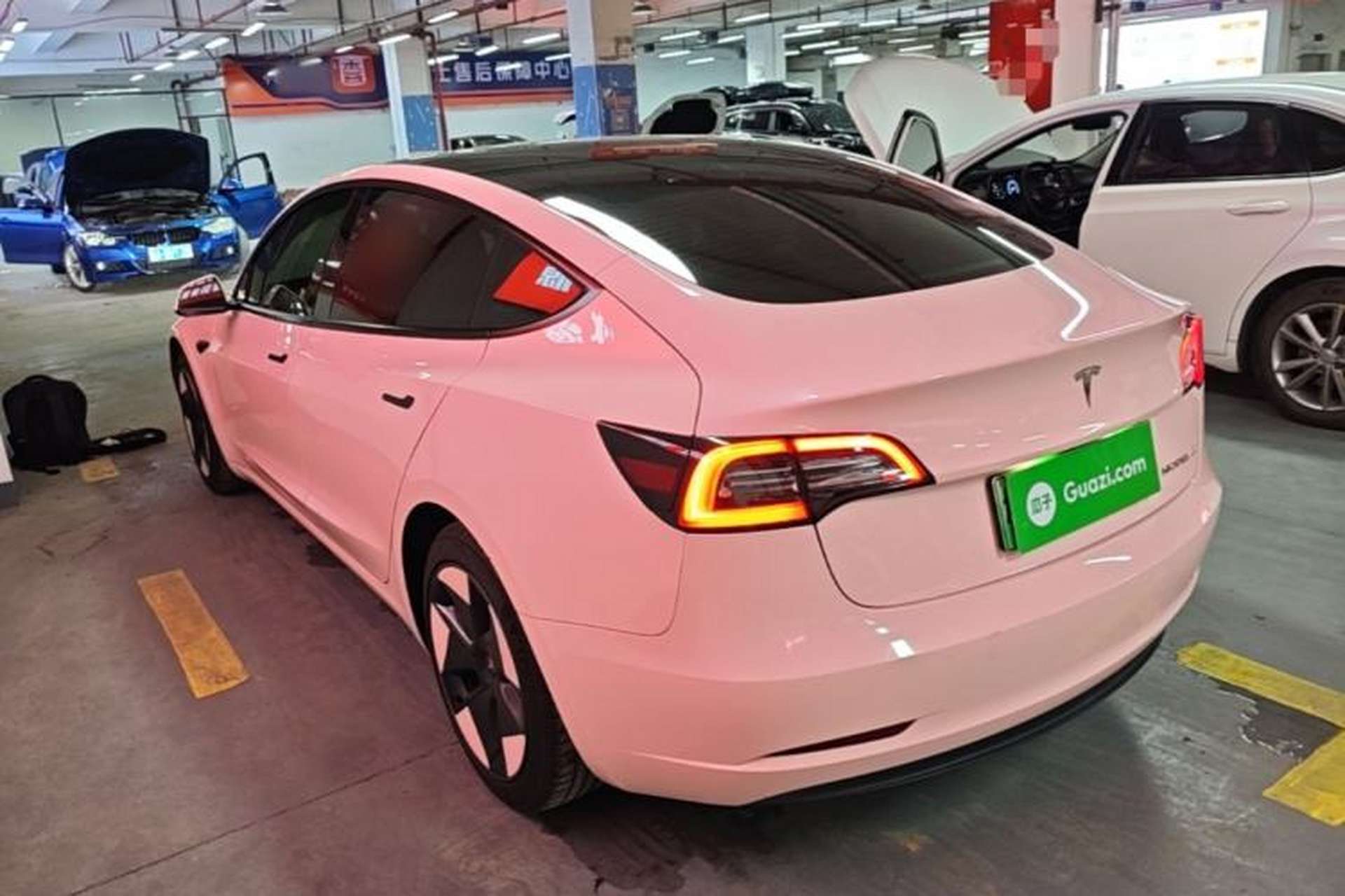 Used Tesla Model 3 2021 Standard Range Rear-Wheel Drive Upgraded Version 3D6 Rear Left 45 Deg