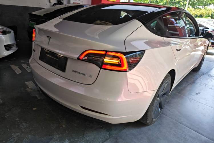 Used Tesla Model 3 2021 Standard Range Rear-Drive Upgraded Version Rear Right 45 Deg