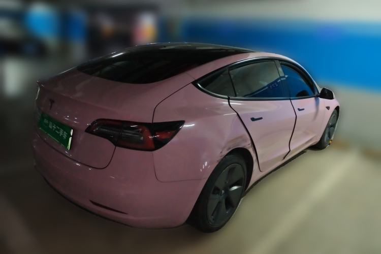 Used Tesla Model 3 2021 Standard Range Rear-Drive Upgraded Version Rear Right 45 Deg