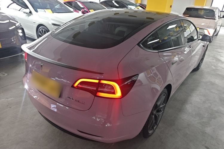 Used Tesla Model 3 2021 Revised Performance Version with All-Wheel Drive 3D1 Rear Right 45 Deg