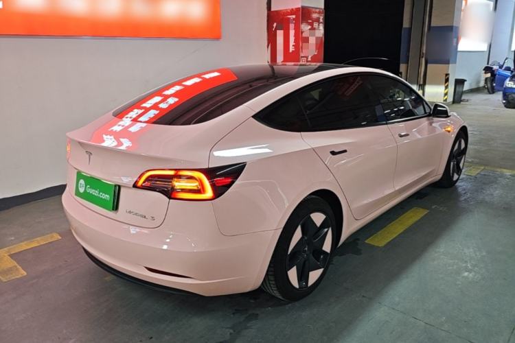 Used Tesla Model 3 2021 Standard Range Rear-Wheel Drive Upgraded Version 3D6 Rear Right 45 Deg