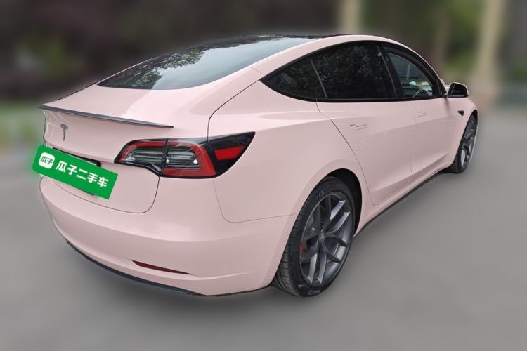 Used Tesla Model 3 2021 Performance High-Performance All-Wheel-Drive Version Rear Right 45 Deg