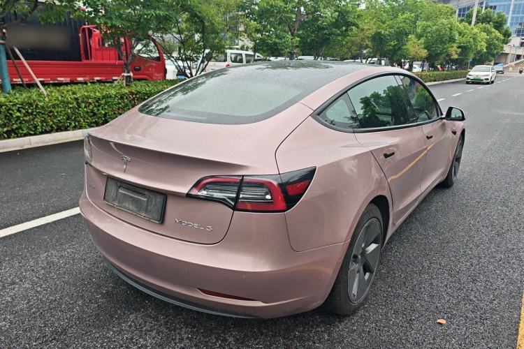Used Tesla Model 3 2021 Standard Range Rear-Drive Upgraded Version Rear Right 45 Deg